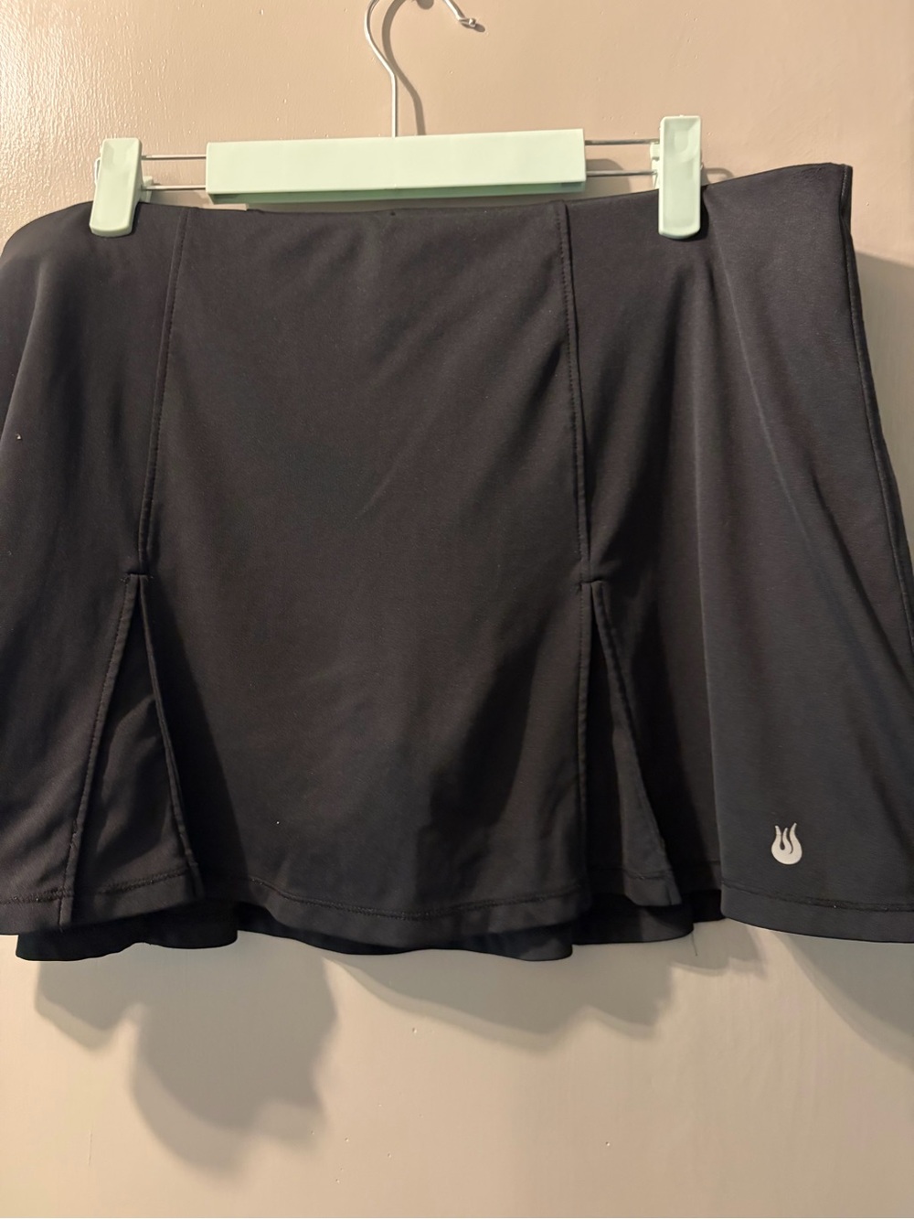 Black Athletic Skort with Subtle Logo
